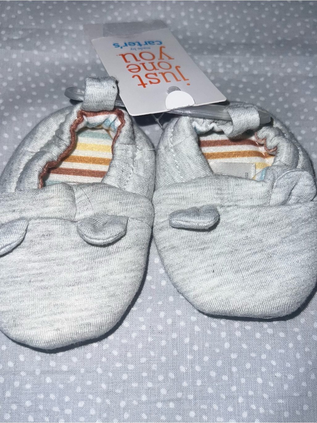 Just One You By Carters Gray Baby Moccasins